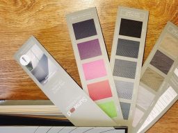 a picture of a blinds swatch of colours in harrogate